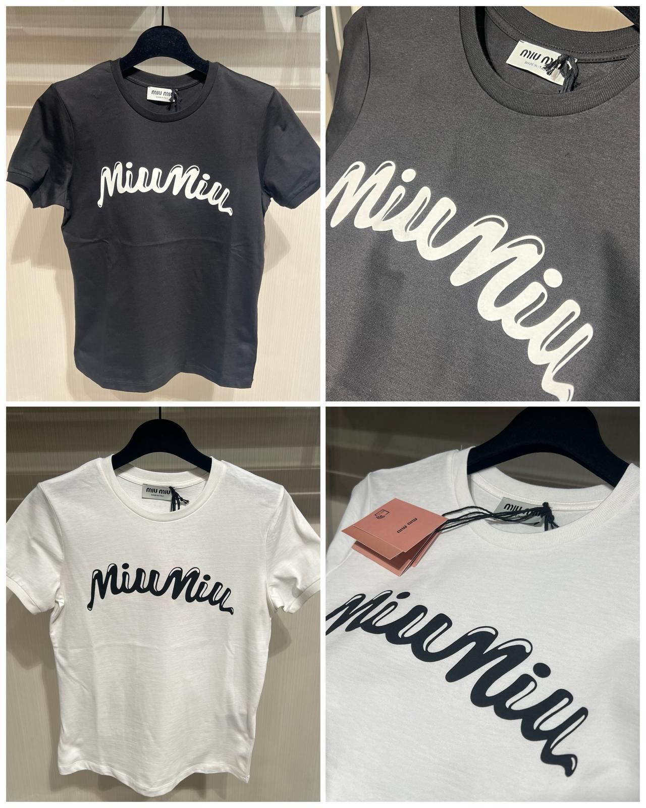 MIUMIU Logo Printed Tshirt For Women