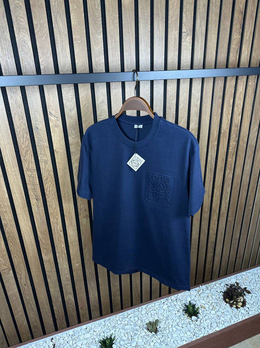 Embossed Logo Dark Blue Tshirt For Men