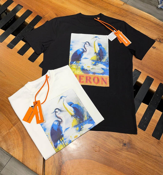 Heron Preston Logo Printed Black Tshirt
