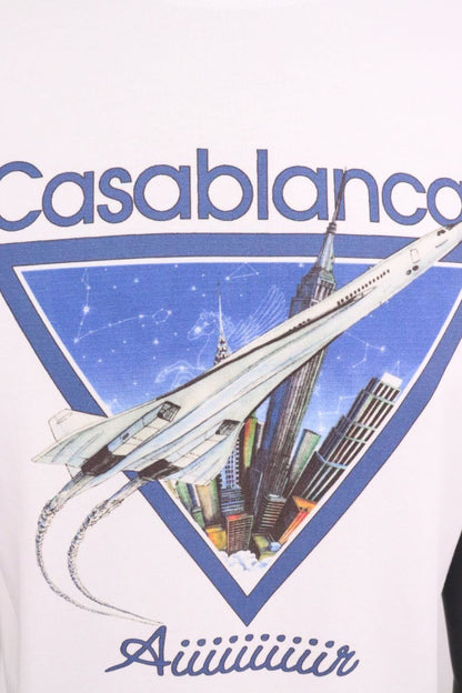 Casablanca Air Logo Printed White Tshirt For Men