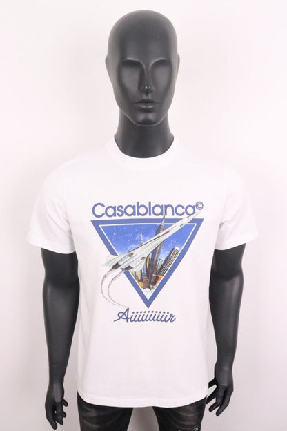 Casablanca Air Logo Printed White Tshirt For Men