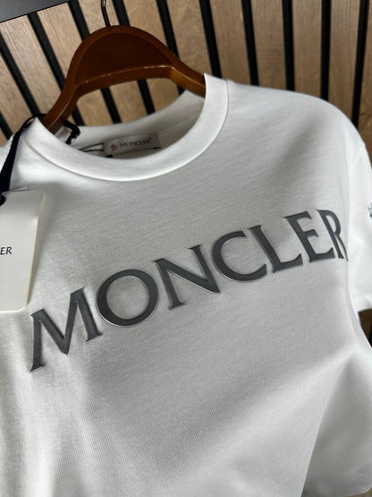 Moncler White With Shoulder Pocket Tshirt For Men