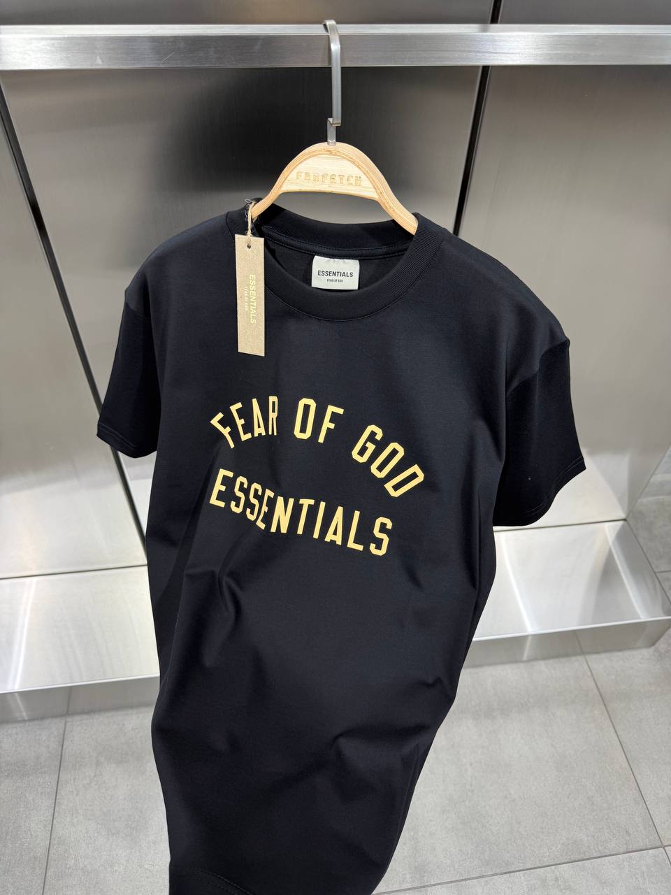 FOG Rubber Logo Relaxed Fit Black Tshirt For Men