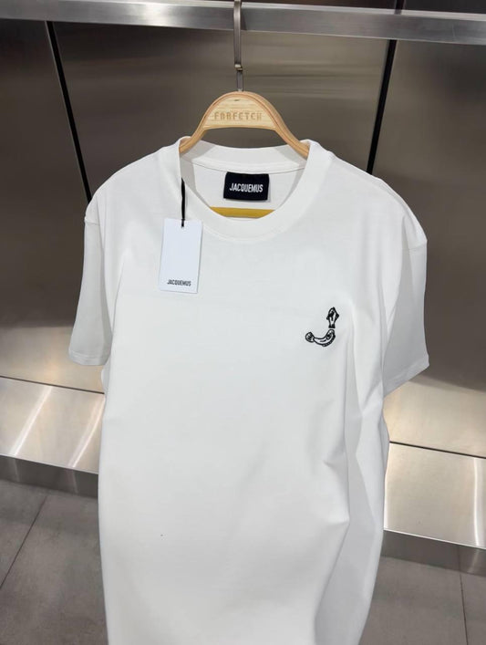 JACQUEMUS Relaxed Fit White Tshirt For Men