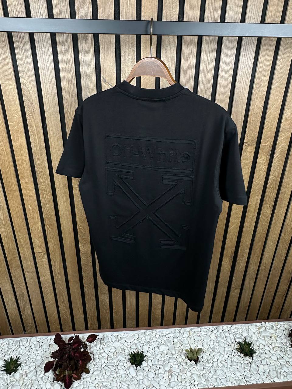 Off-White Embroidered Back Logo Tshirt For Men