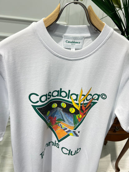 Casablanca tennis club White Tshirt For Men