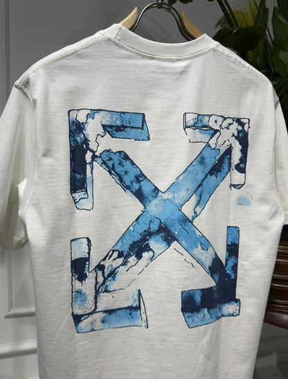 Cloudy Arrow Skate Logo Offwhite Tshirt For Men
