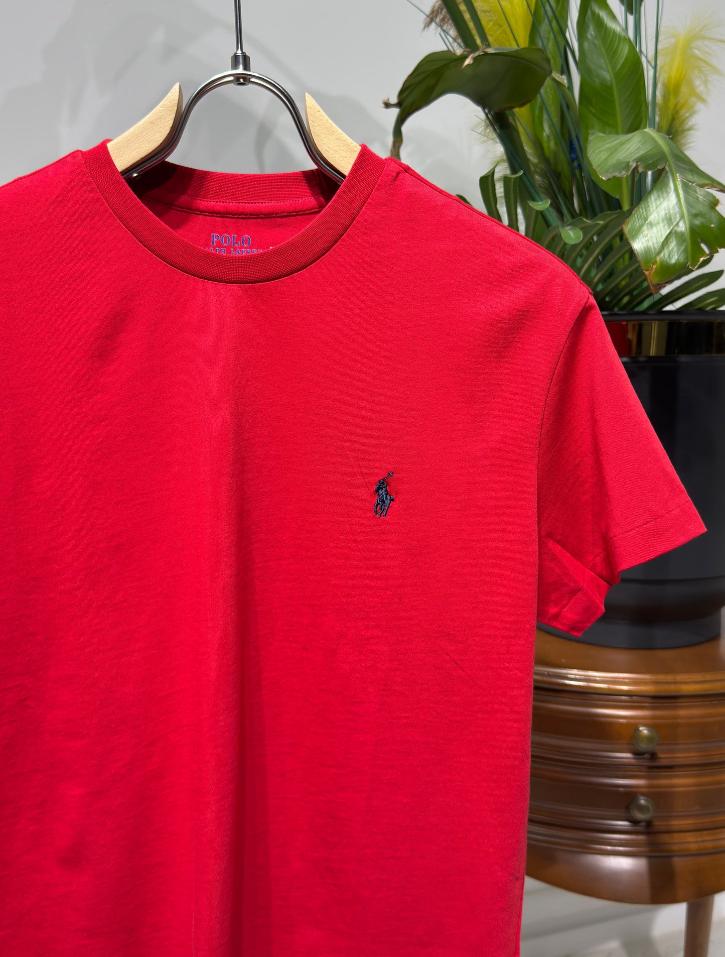 RL Embroidered Logo Red Tshirt For Men