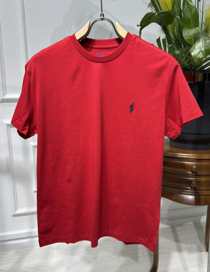 RL Embroidered Logo Red Tshirt For Men