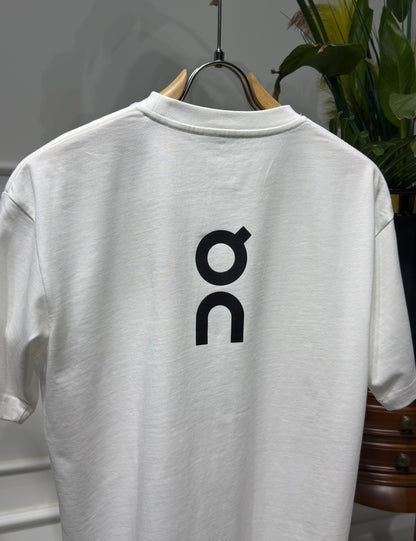 ON Rubber Logo White Tshirt For Men