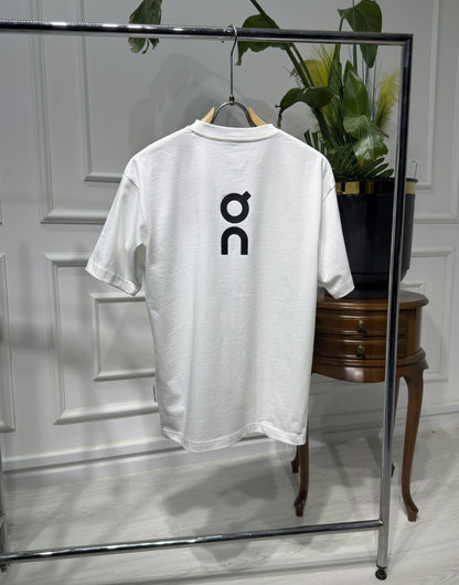 ON Rubber Logo White Tshirt For Men