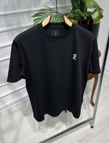 ON Rubber Logo Black Tshirt For Men
