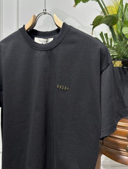GGDB Gold Metal Logo Black Tshirt For Men