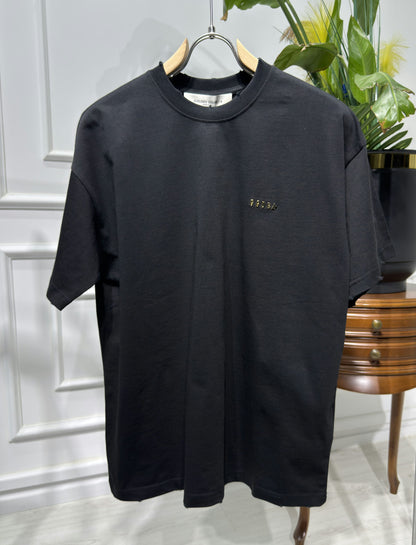 GGDB Gold Metal Logo Black Tshirt For Men
