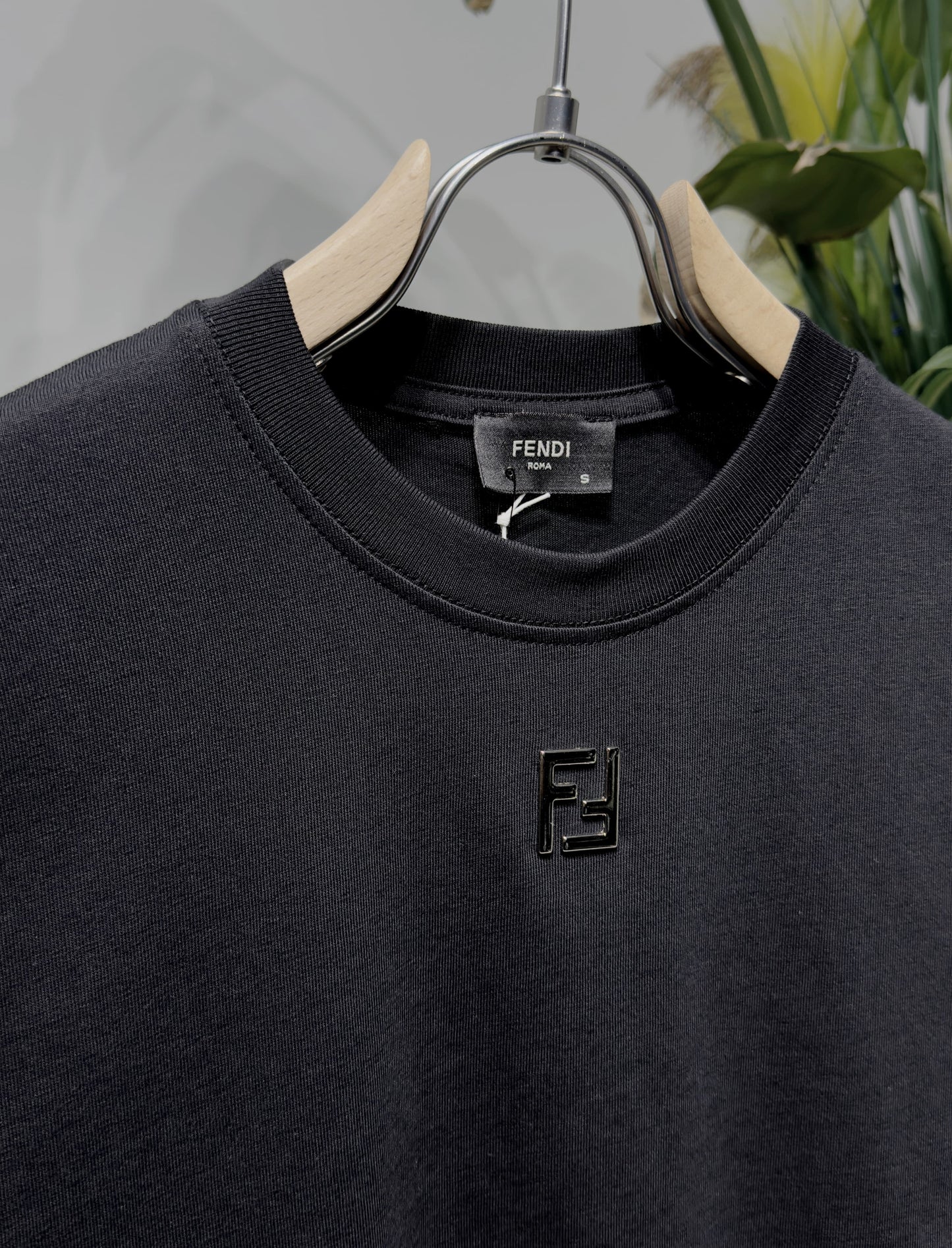 FF Metal Logo Black Tshirt For Men