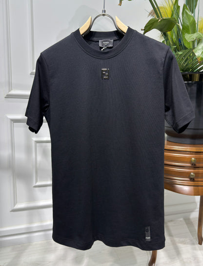 FF Metal Logo Black Tshirt For Men