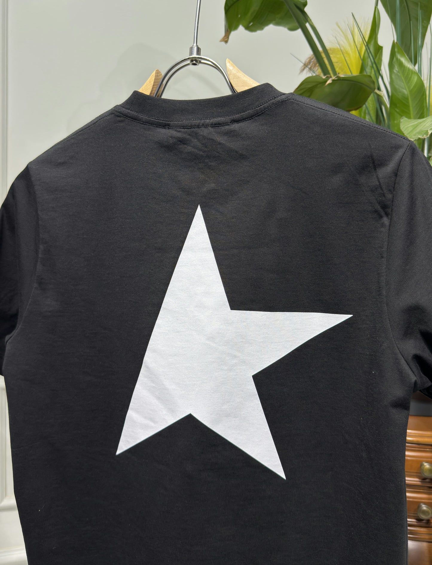 STAR Logo Printed Black Tshirt For Men