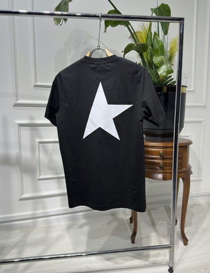 STAR Logo Printed Black Tshirt For Men