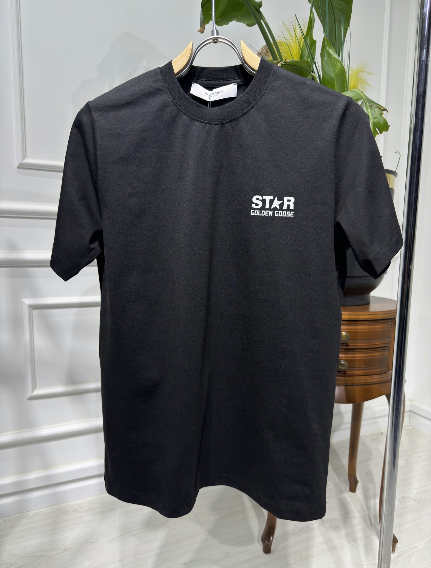 STAR Logo Printed Black Tshirt For Men