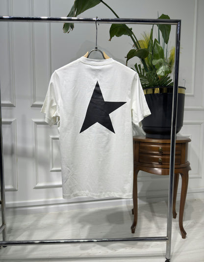 STAR Logo Printed White Tshirt For Men