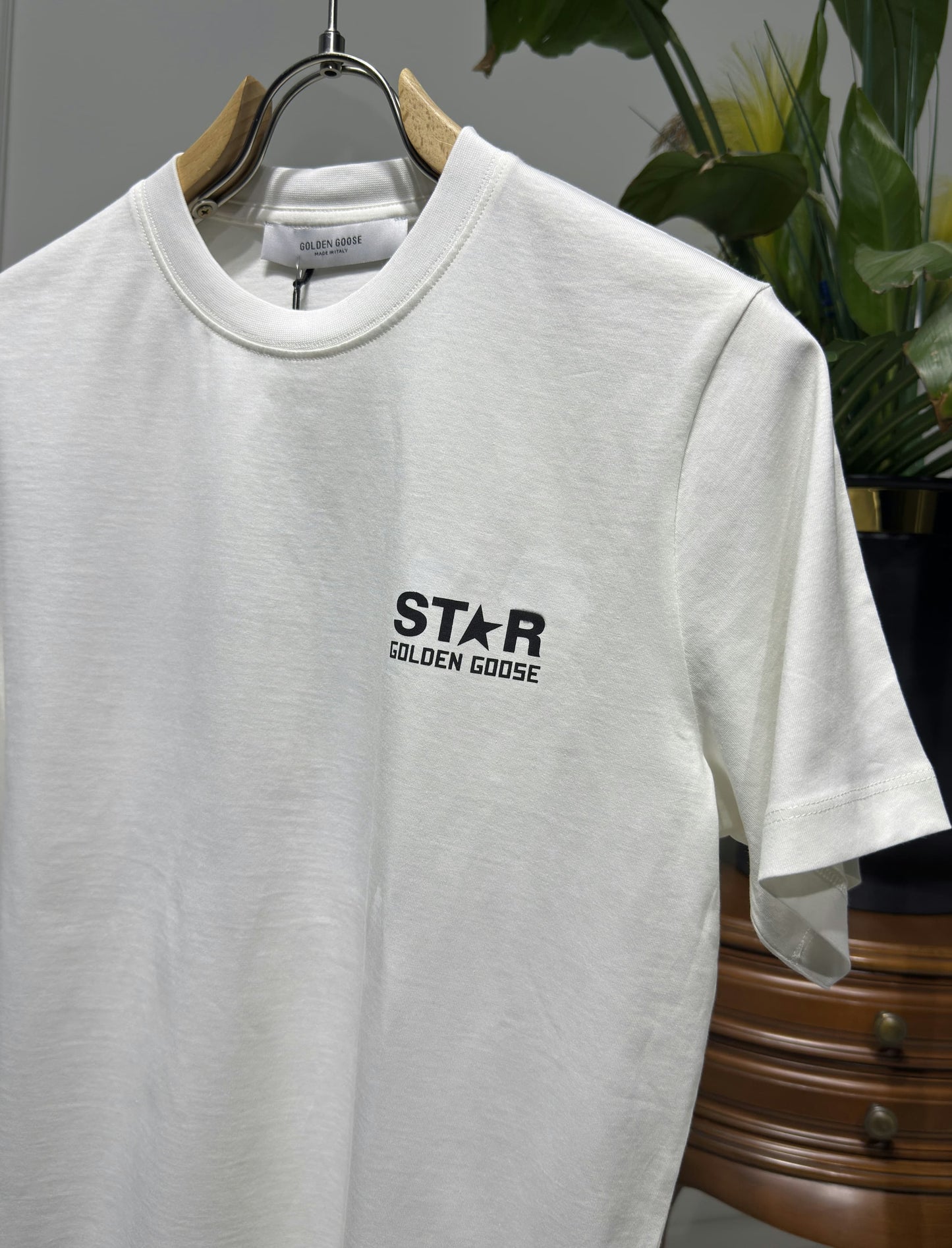 STAR Logo Printed White Tshirt For Men