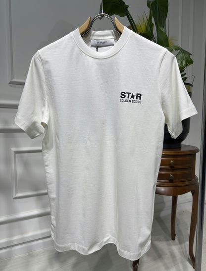 STAR Logo Printed White Tshirt For Men