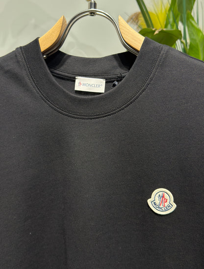 Embroidered Logo Black Tshirt For Men