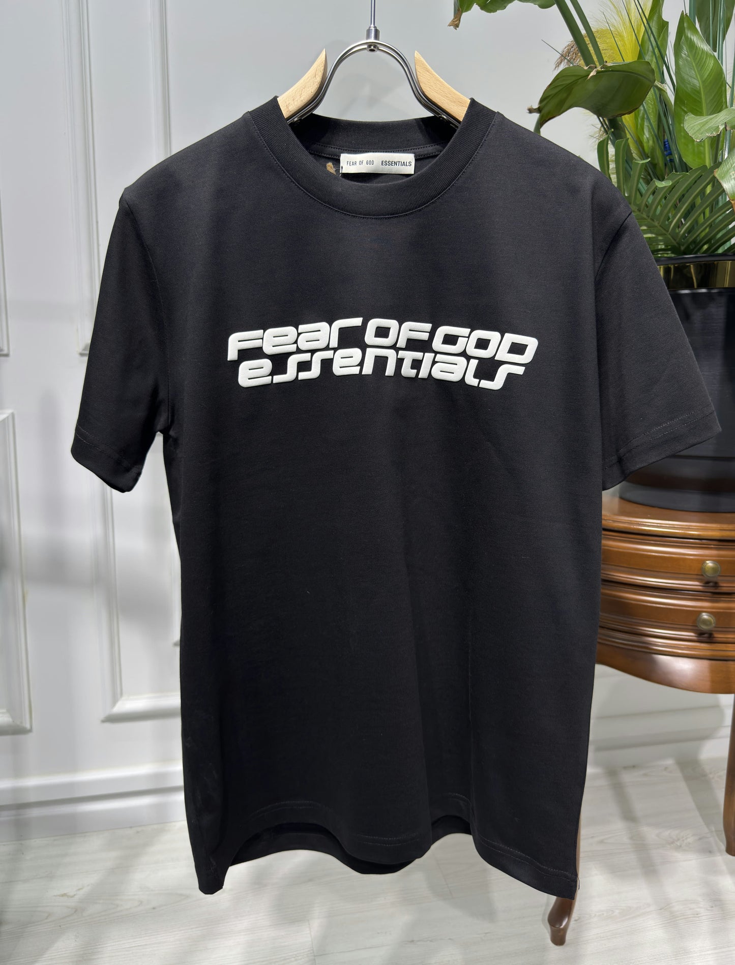 FOG Puff-Printed Logo Black Tshirt For Men