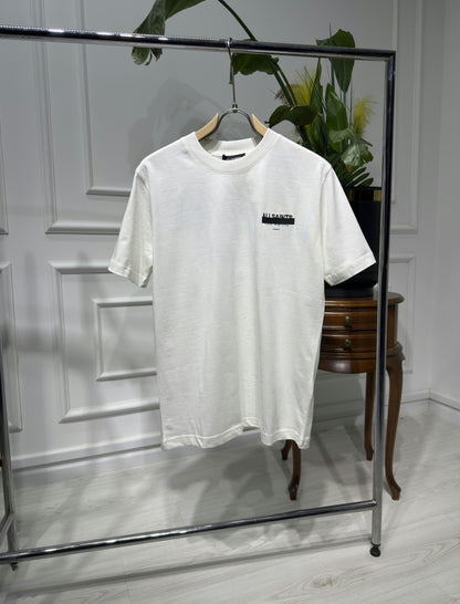Allsaints Redact White Relaxed-fit Tshirt For Men