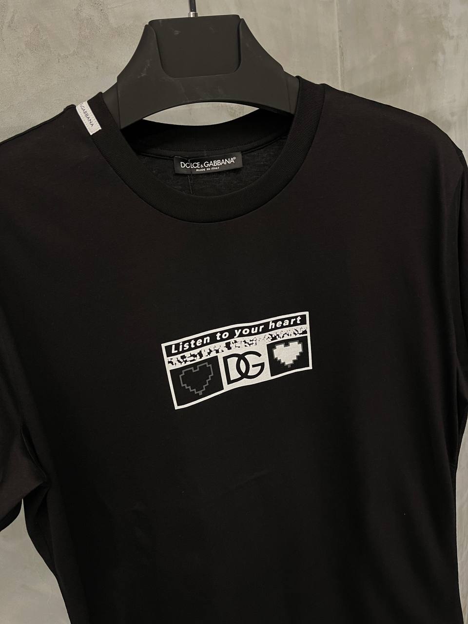 'Listen To Your Heart' Logo Printed T-shirt For Men