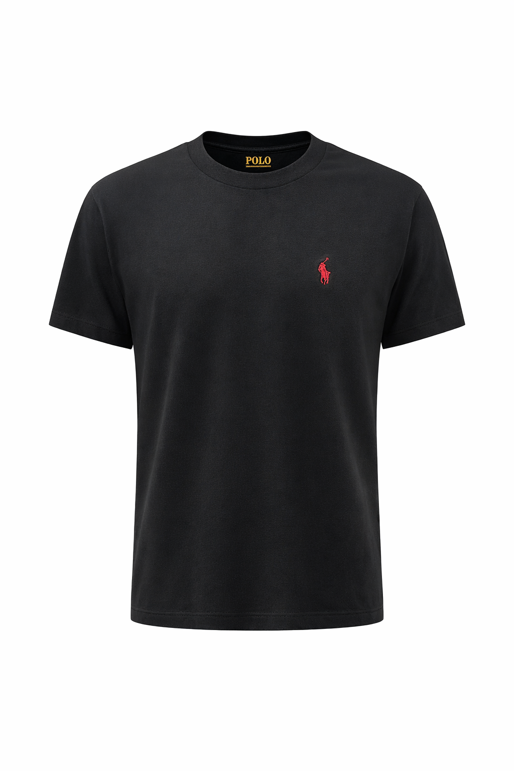 RL Embroidered Logo Black Tshirt For Men