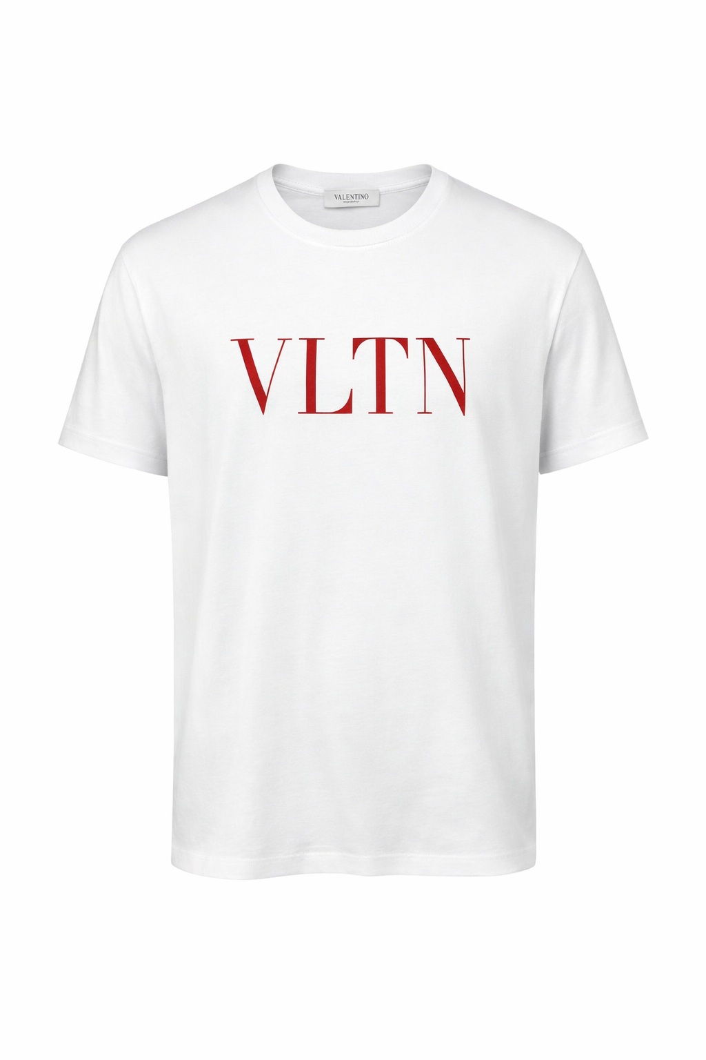 'VLTN' Printed Logo White Tshirt For Men