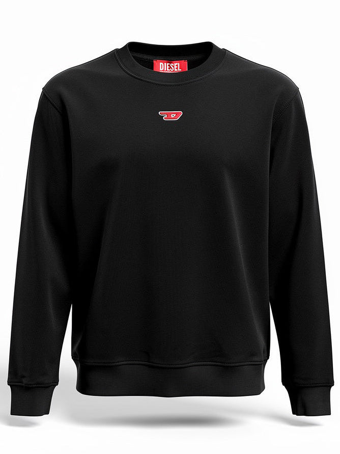 Embroidered logo Black Sweatshirt For Men