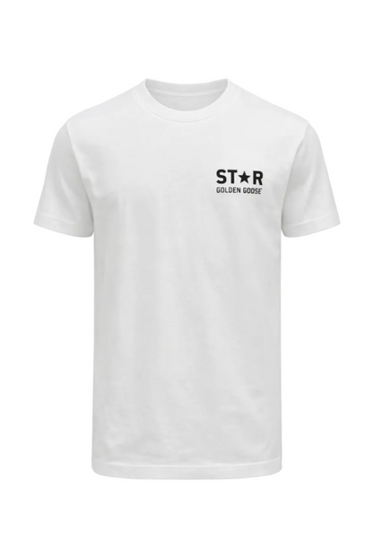 STAR Logo Printed White Tshirt For Men