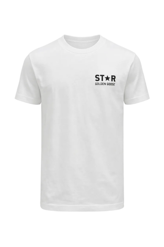 STAR Logo Printed White Tshirt For Men