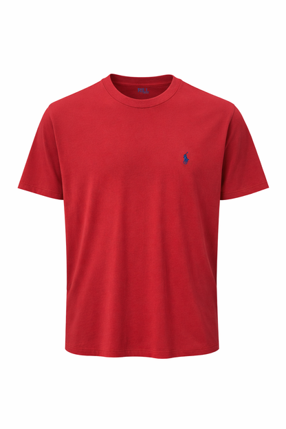 RL Embroidered Logo Red Tshirt For Men