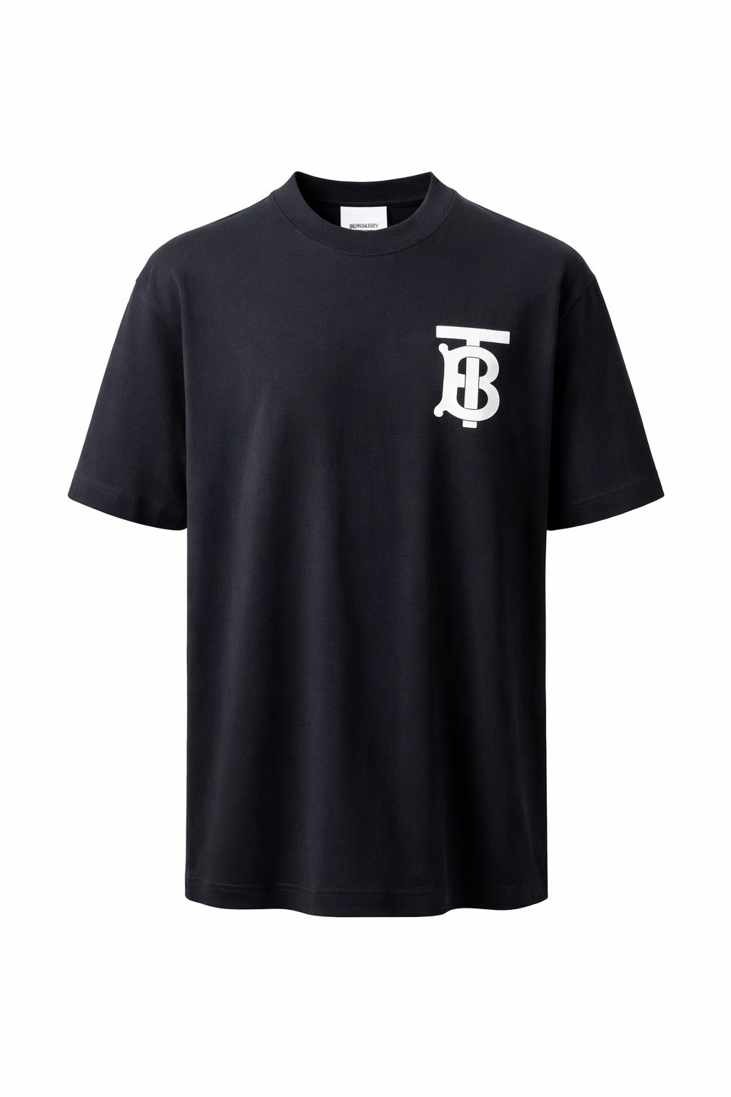 Burberry Logo Printed Black Oversized Tshirt For Men