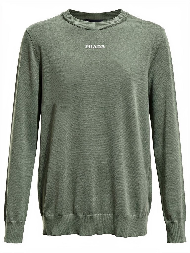PRADA Olive Green Pullover  For Men