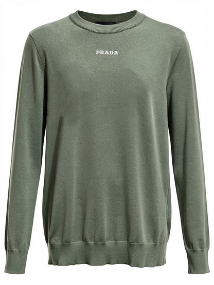 PRADA Olive Green Pullover  For Men