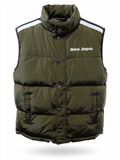 Palm Angels Olive Green Vest For Men