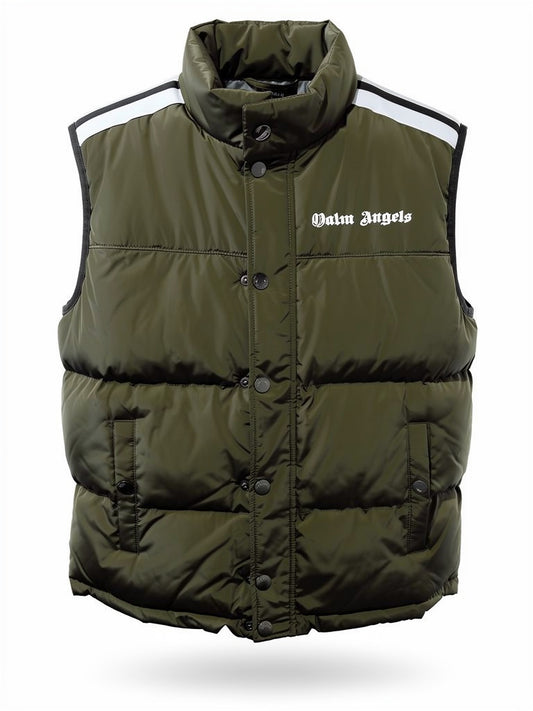 Palm Angels Olive Green Vest For Men