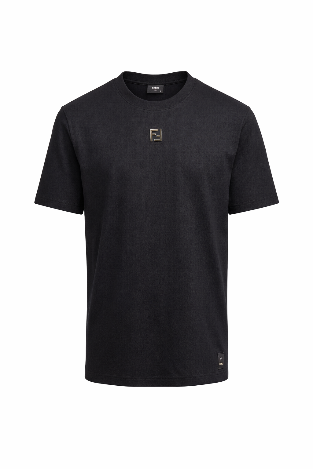 FF Metal Logo Black Tshirt For Men