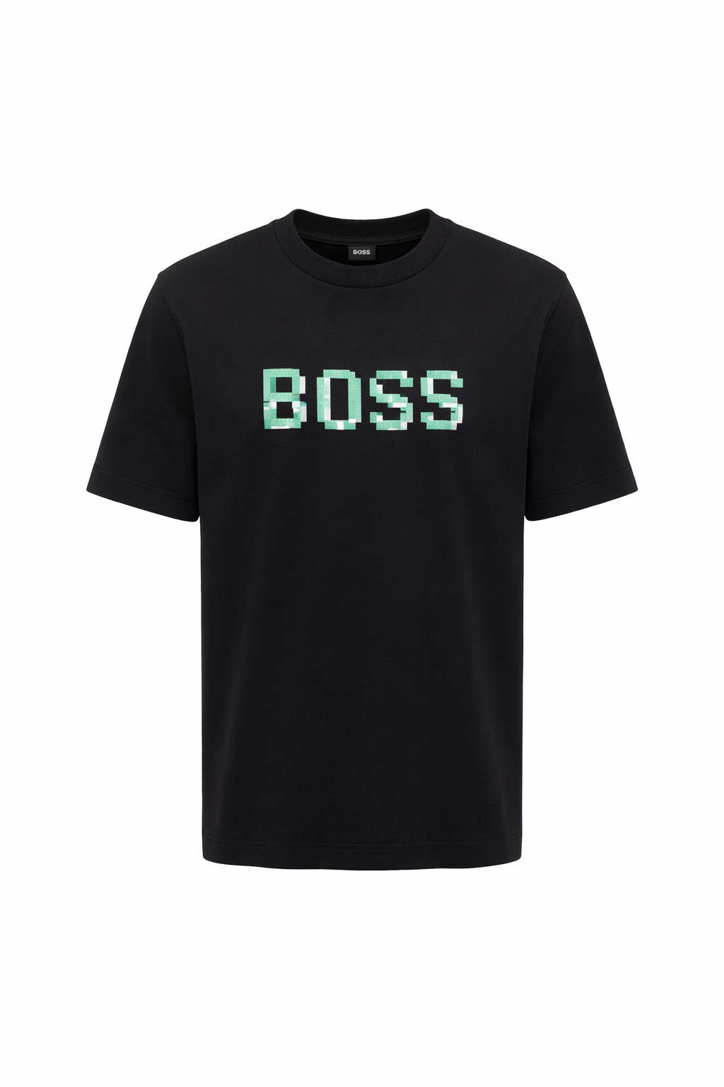 BOSS Embroidered Logo Black Slimfit Tshirt For Men