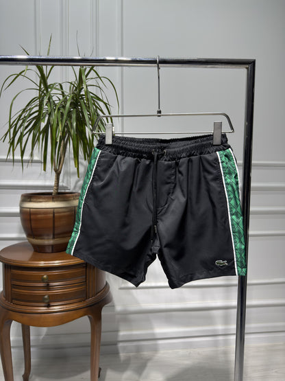 Lacoste Embroidered Logo Black Swim Short For Men