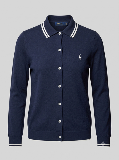 RL Navy Blue Knit Cardigan For Women