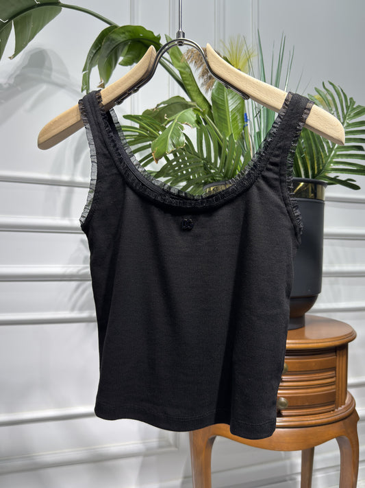 DG Silver Metal logo Tank Top for Women