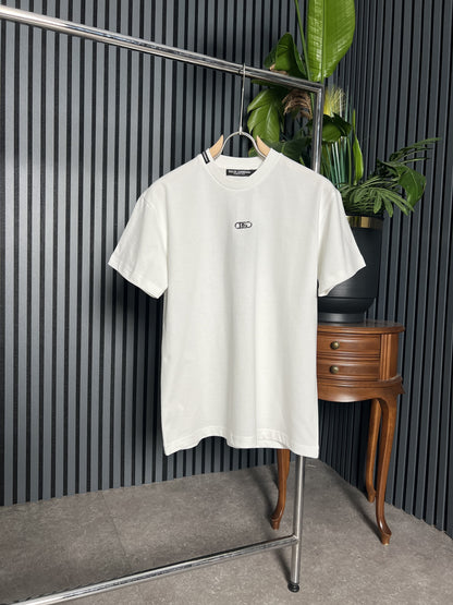 DG Metal Logo White Tshirt For Men