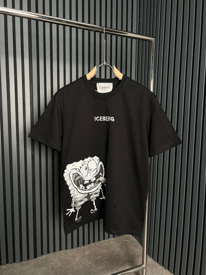 SpongeBob Black Tshirt For Men