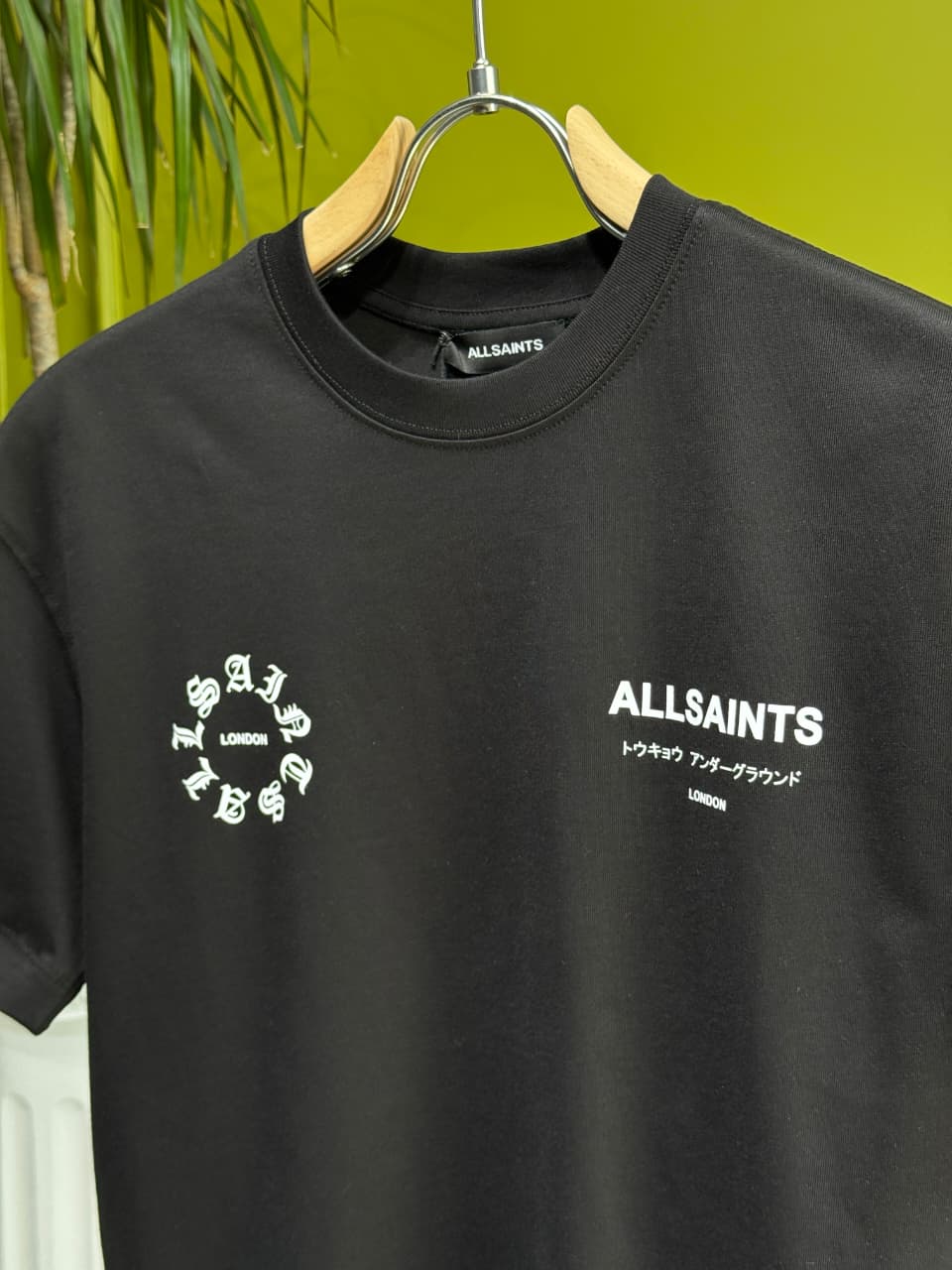 Allsaints Kindred Black Tshirt For Men