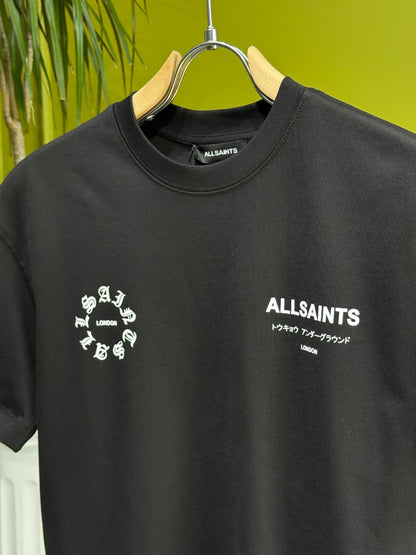 Allsaints Kindred Black Tshirt For Men